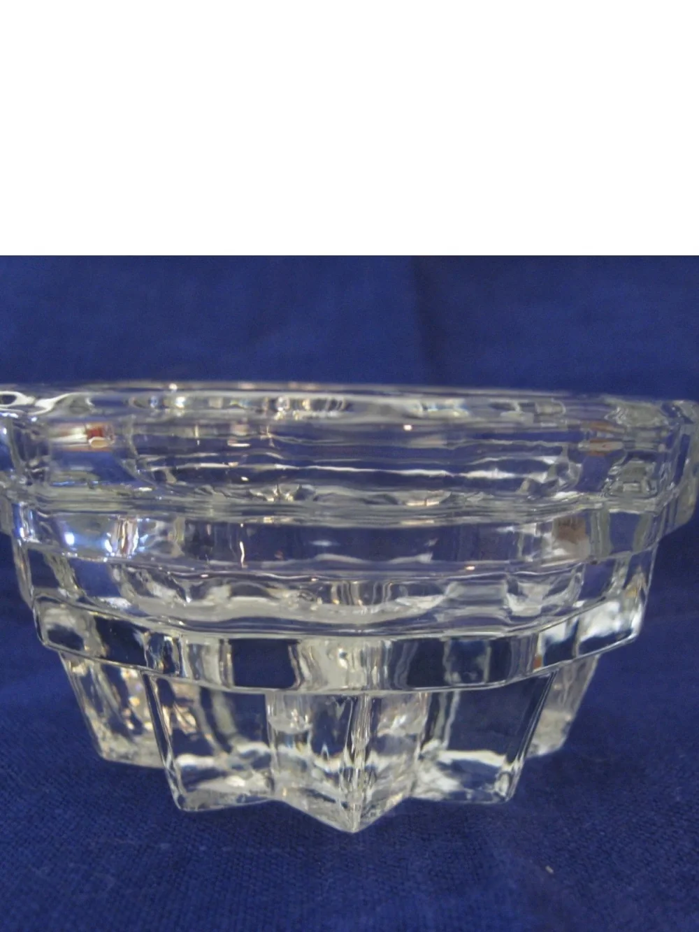 Vintage Indiana Glass CANDLE HOLDER cup #1612  Taper & Pillar Mid-Century p02